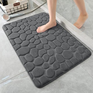 Memory Foam Bath Mat Cobblestone Bathroom Rug